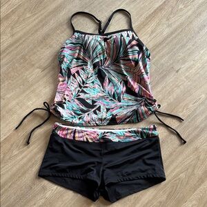 South Point Tropical Print Tankini Set